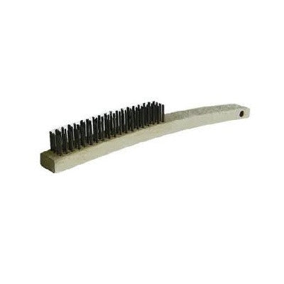 4 ROW WIRE BRUSH CARBON STEEL-WOOD HANDLE
