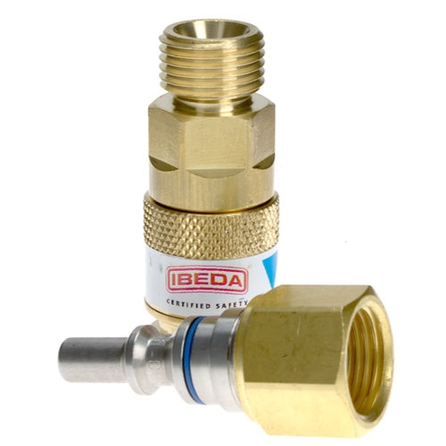 Ibeda Quick Action Couplings Torch End - Oxygen
