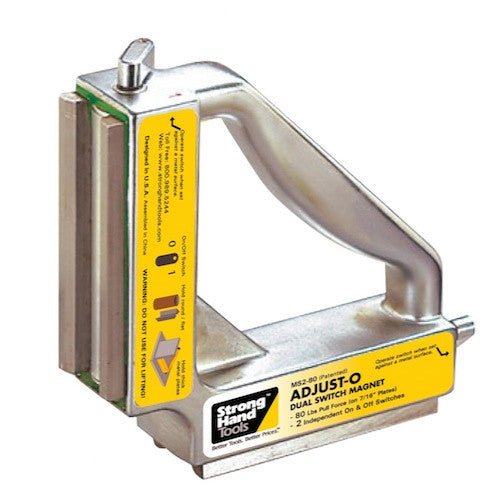 Strong Hand Tools Adjust-O Magnet Square with Dual ON/OFF Switch-MS2-80