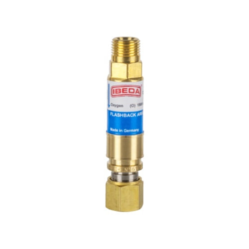 Ibeda Quick Action Coupling Flashback Arrestor Torch End  -Oxygen