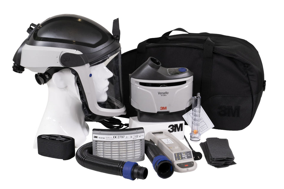 3M Versaflo TR-300+ PAPR Kit with M-307 Headtop, Reflective Tape & Cap Lamp Bracket