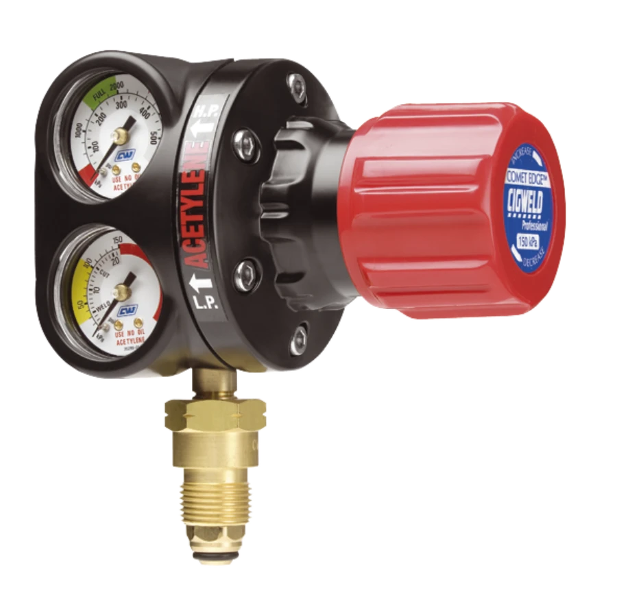 CIGWELD COMET EDGE ESV4 Acetylene Regulator with GasGuard 150kPa