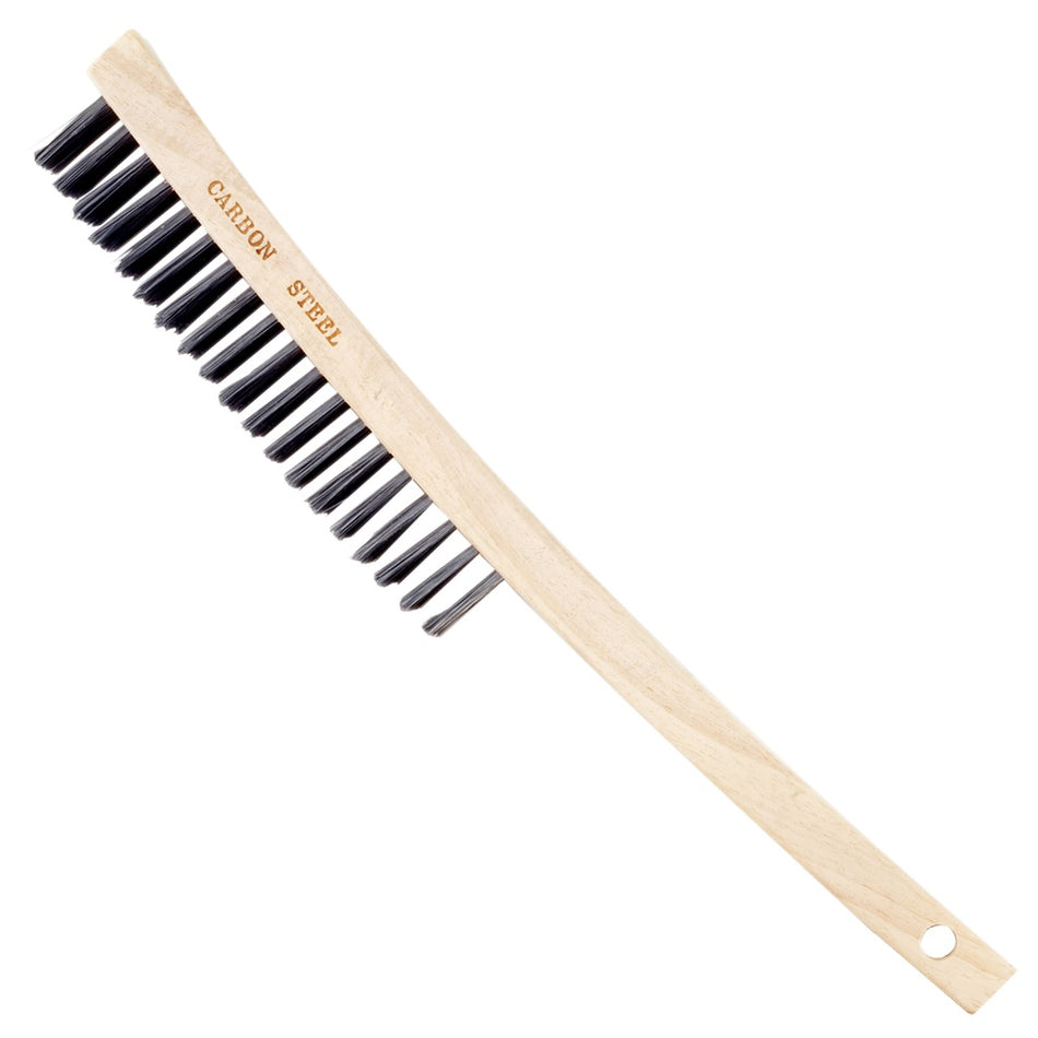 4 Row Carbon Steel Wire Brush Wood Handle