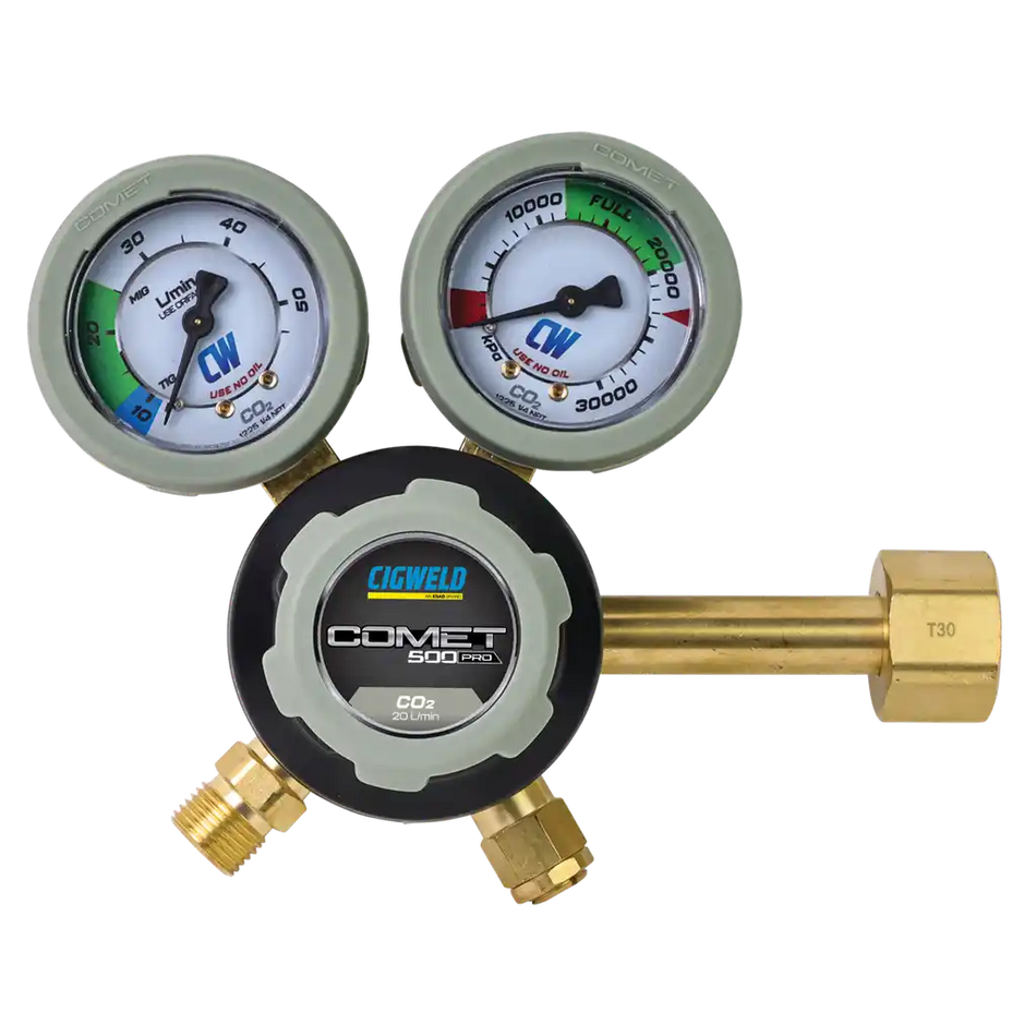 CIGWELD COMET 500 CO2 Regulator, SI 20 L/min