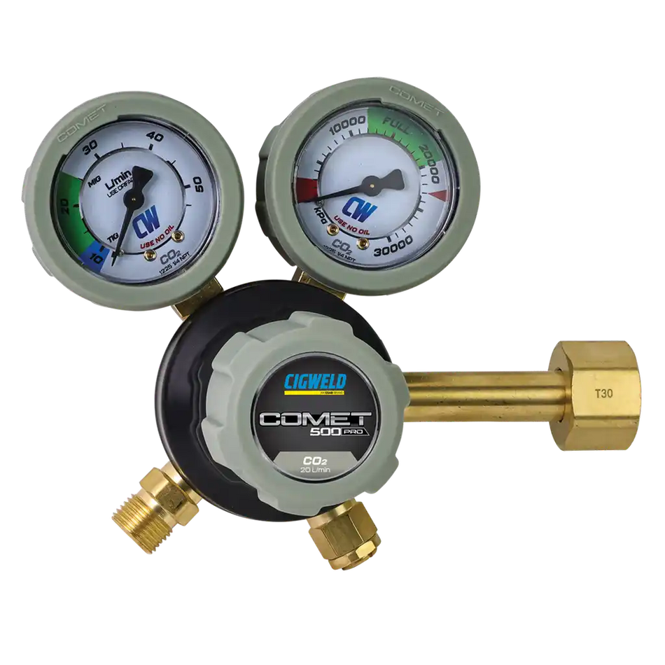 CIGWELD COMET 500 CO2 Regulator, SI 20 L/min