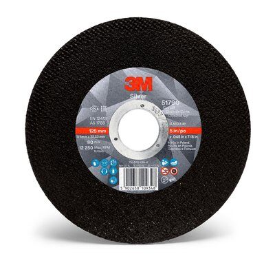 3M™ Silver Cut-Off Wheel 125mm x 1mm x 22.2mm - Bucket of 100