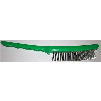 4 ROW WIRE BRUSH STAINLESS STEEL-PLASTIC HANDLE