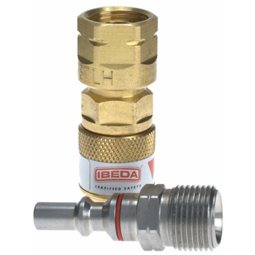 Ibeda Quick Action Couplings Regulator End - Oxygen